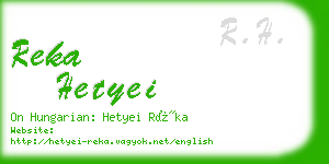 reka hetyei business card